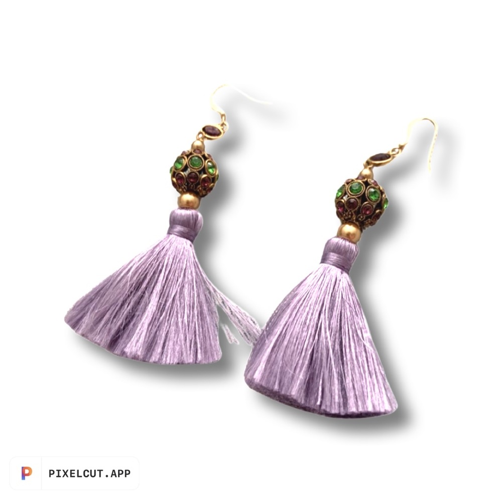 Handmade earrings gold plated Swarovski crystal